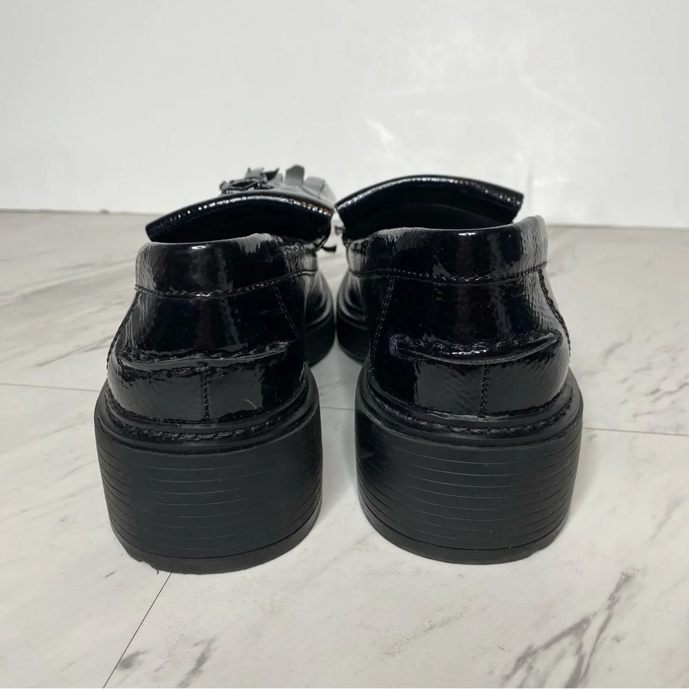 Franco Sarto Kili Black Patent Platform Loafer 6M